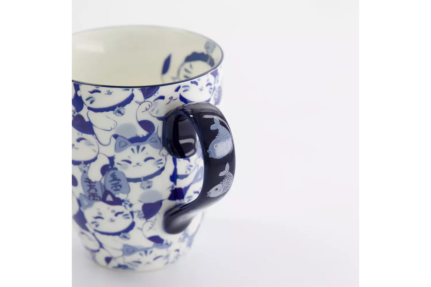 Tokyo Design Studio - Kawaii Blue Maneko Mug W/Giftbox 8.5x10.2cm 340ml 6pcs