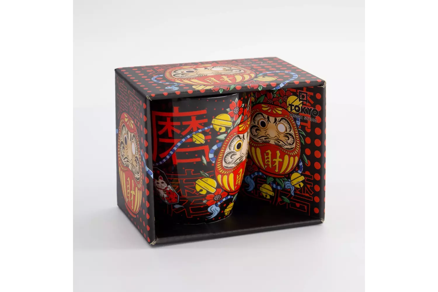 Tokyo Design Studio - Kawaii Daruma Mug W/Giftbox 8.5x10.2cm 340ml 6pcs