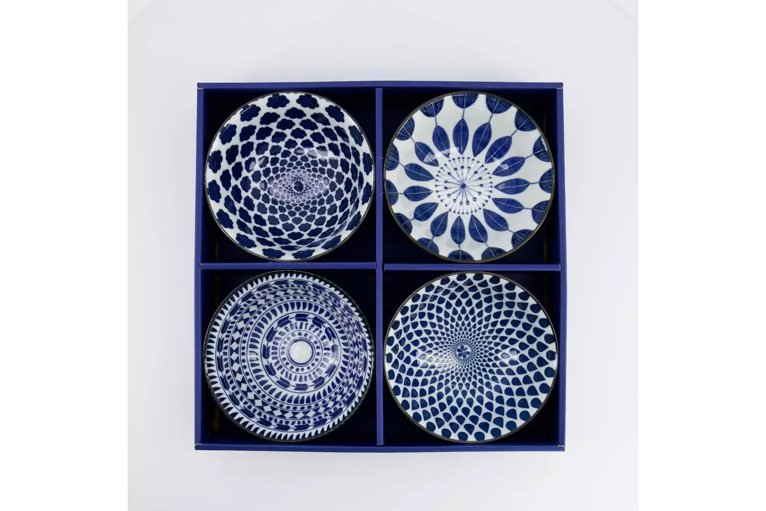 Tokyo Design Studio - Mixed Bowls Tayo Bowl 4pcs Giftset 15x7cm Blue/White 500ml 1 set