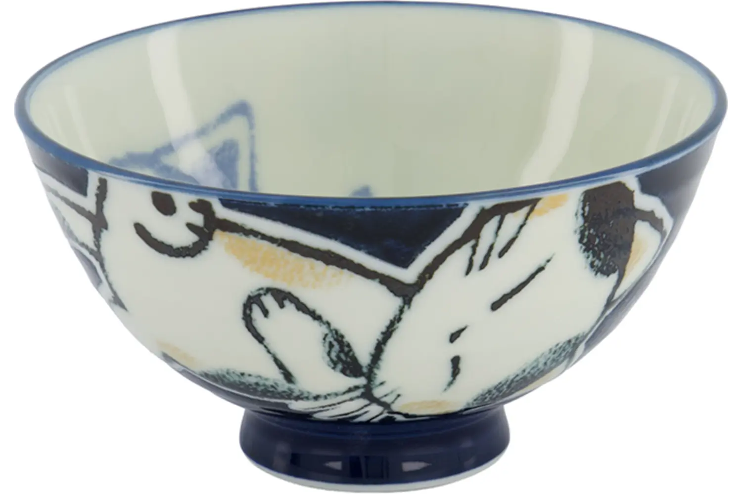 Tokyo Design Studio - Kawaii Rice Bowl Sleeping Cat Blue 11.5x6cm. 300ml