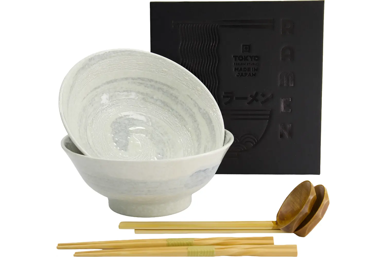 Tokyo Design Studio - Hayase 6pcs. Ramen Giftset 21.5x9cm. White 1300ml