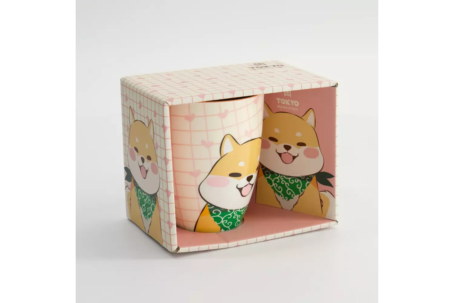Tokyo Design Studio - Kawaii Shiba Mug W/Giftbox 8.5x10.2cm Pink 340ml 6pcs