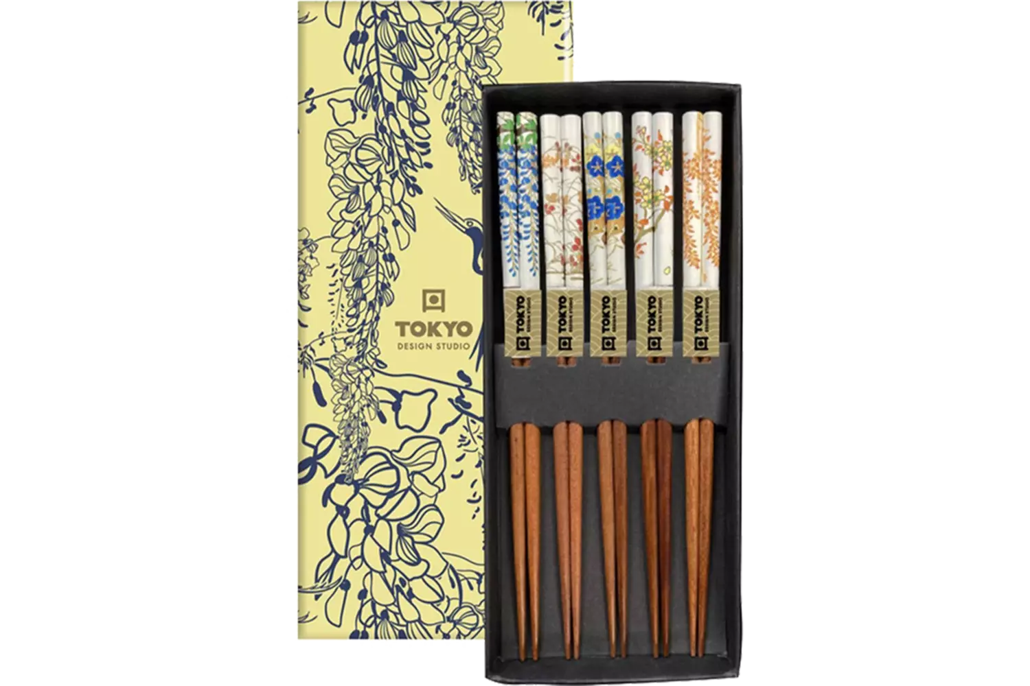 Tokyo Design Studio - Chopsticks Brown & White 5 pair
