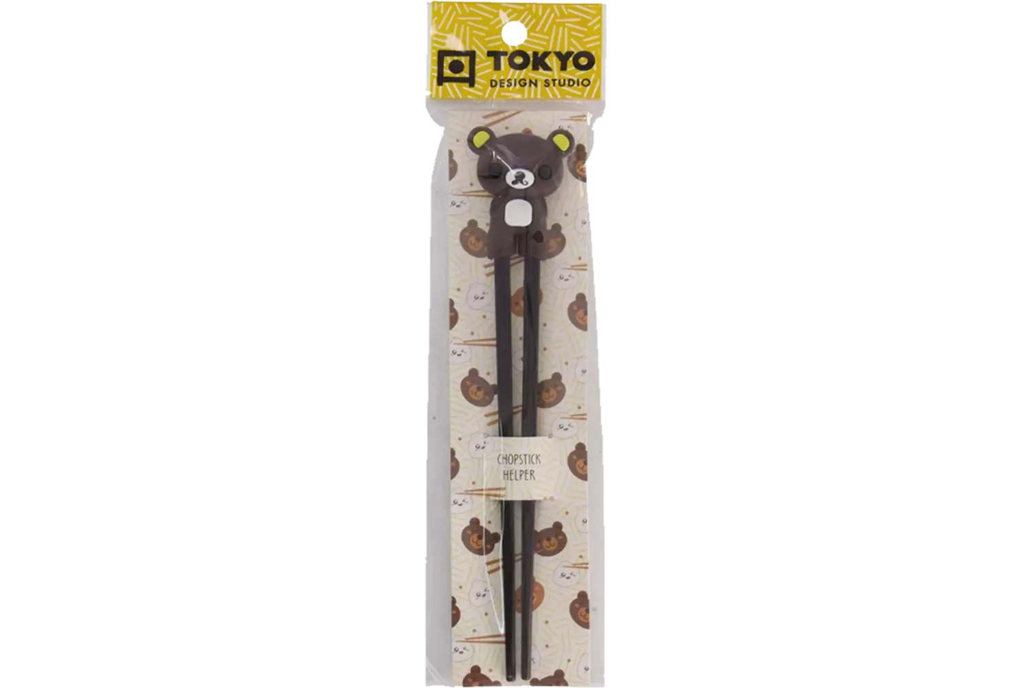 Tokyo Design Studio - Children Chopsticks Bear Dark Brown 22cm