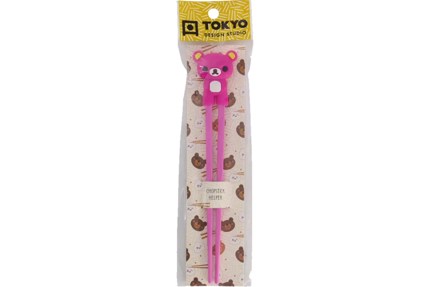 Tokyo Design Studio - Children Chopsticks Bear Pink 22cm