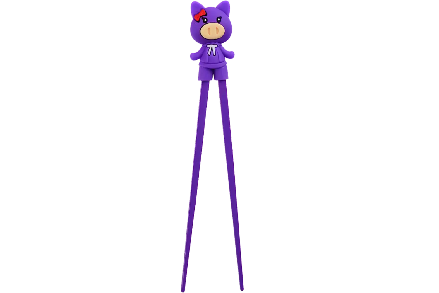 Tokyo Design Studio - Children Chopsticks Pig Girl Purple 22cm