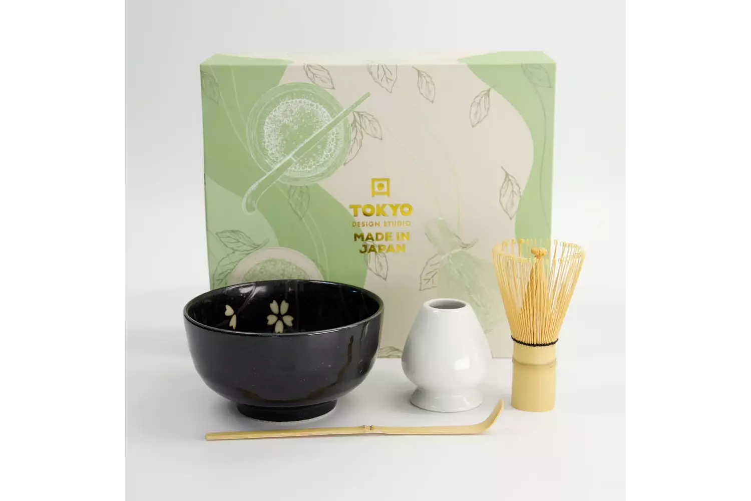 Tokyo Design Studio - Matcha Giftset Sakura Black 12.7x7cm 4pcs 1 set