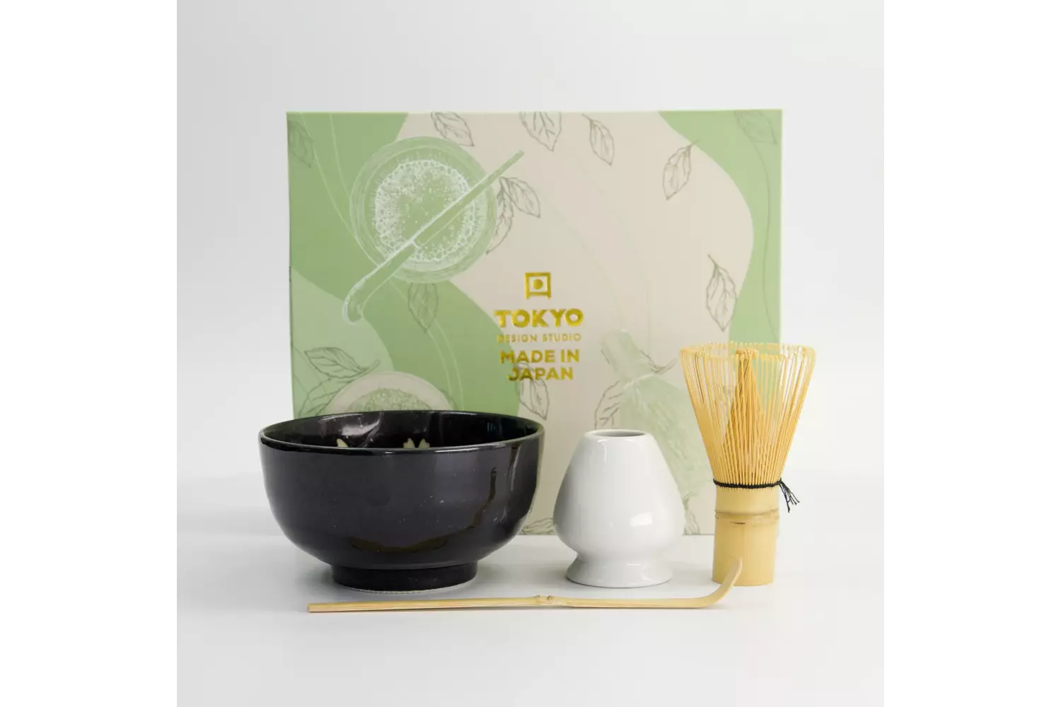 Tokyo Design Studio - Matcha Giftset Sakura Black 12.7x7cm 4pcs 1 set