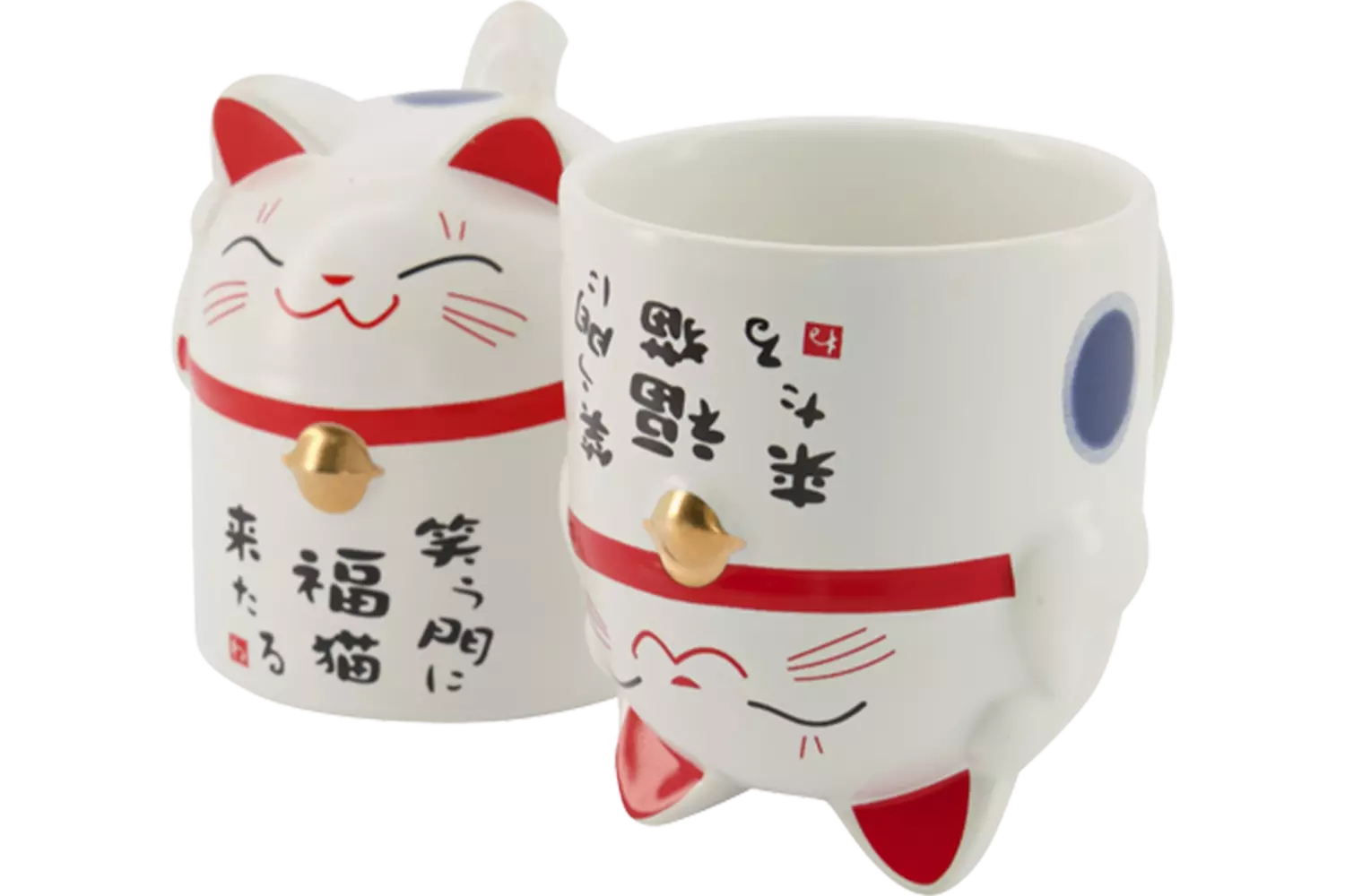 Tokyo Design Studio - Kawaii Mug Giftset Lucky Cat Blue 350ml