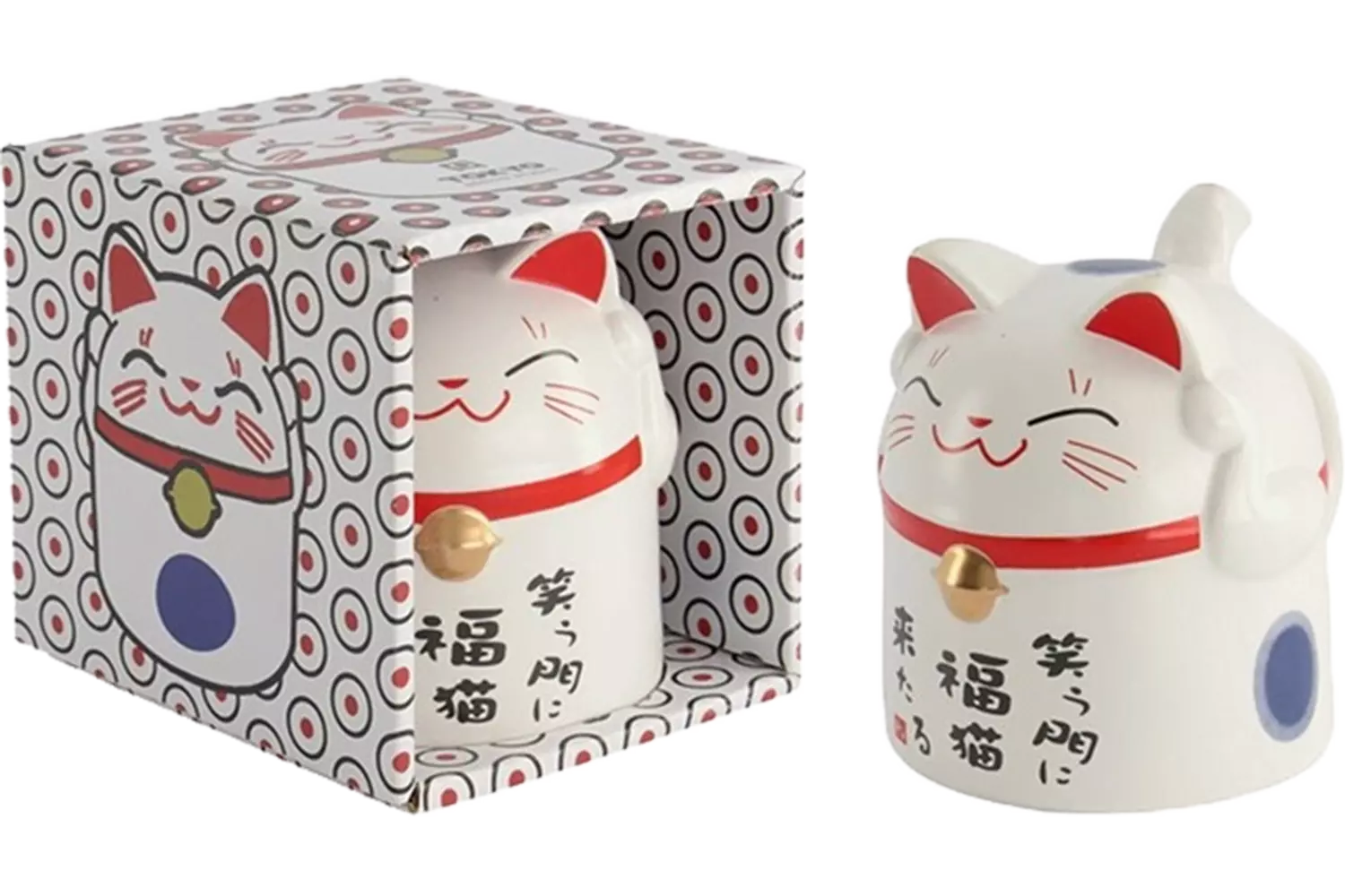 Tokyo Design Studio - Kawaii Mug Giftset Lucky Cat Blue 350ml