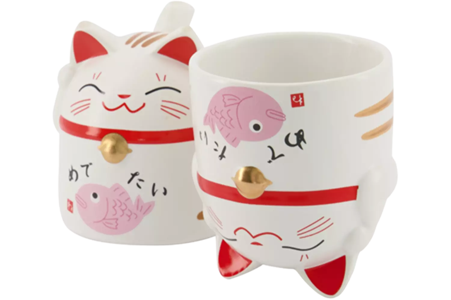 Tokyo Design Studio - Kawaii Mug Giftset Lucky Cat Pink 350ml