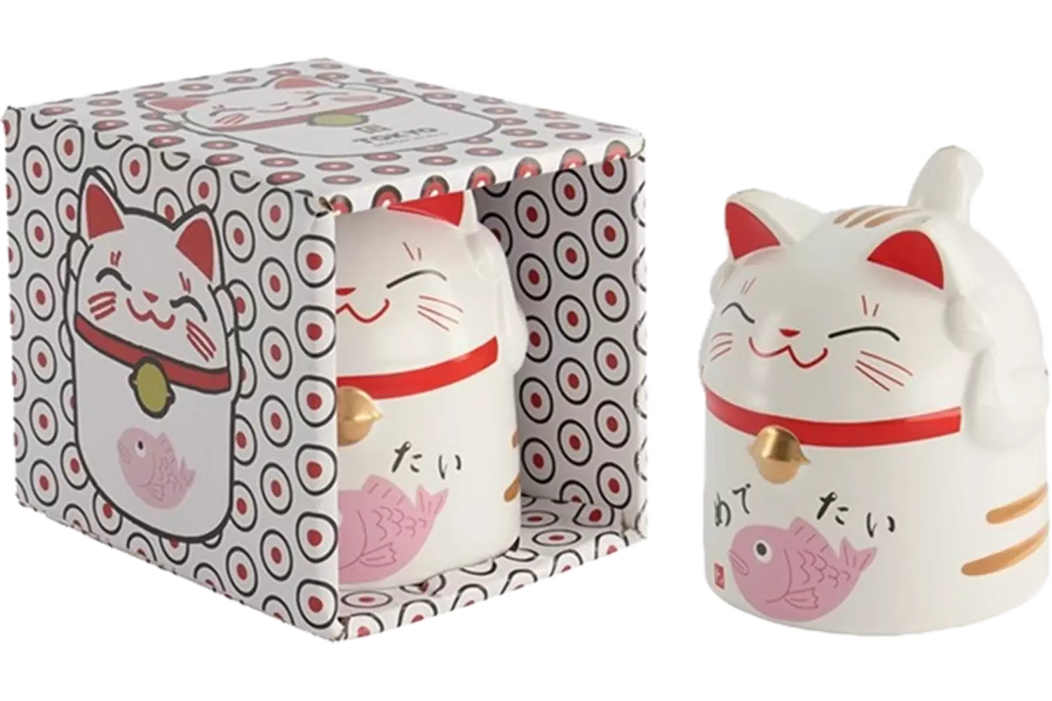 Tokyo Design Studio - Kawaii Mug Giftset Lucky Cat Pink 350ml