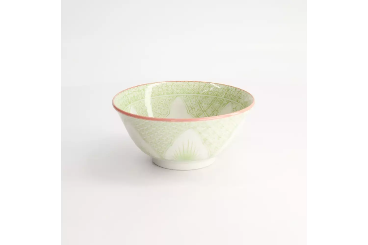 Tokyo Design Studio - Lily Flower Tayo Bowl 14.8x6.8 Green 550ml 6pcs.