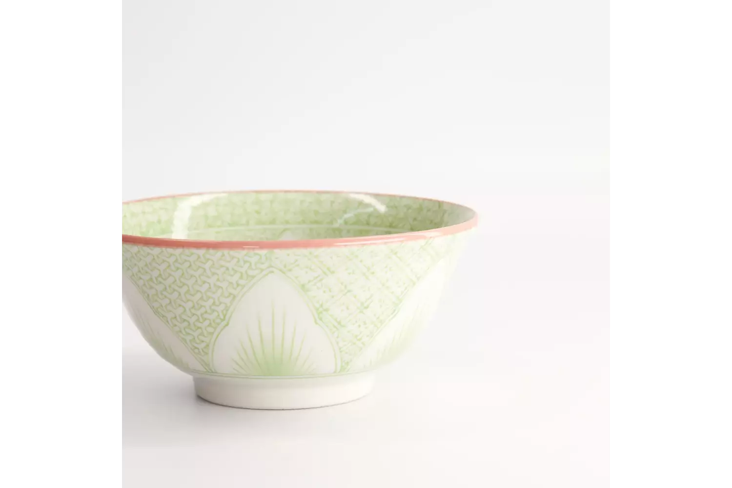 Tokyo Design Studio - Lily Flower Tayo Bowl 14.8x6.8 Green 550ml 6pcs.