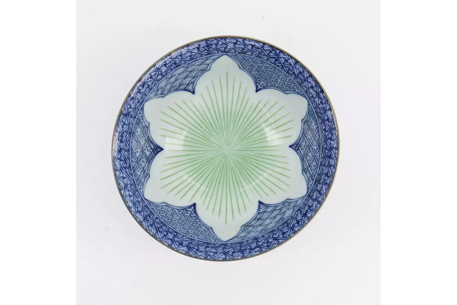 Tokyo Design Studio - Lily Flower Tayo Bowl 14.8x6.8 Blue 550ml 6pcs.