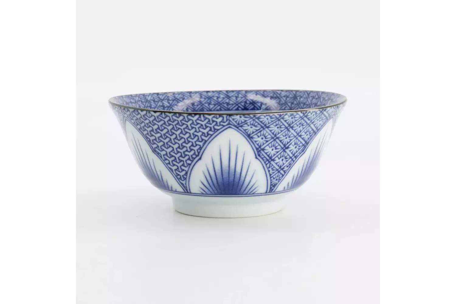 Tokyo Design Studio - Lily Flower Tayo Bowl 14.8x6.8 Blue 550ml 6pcs.