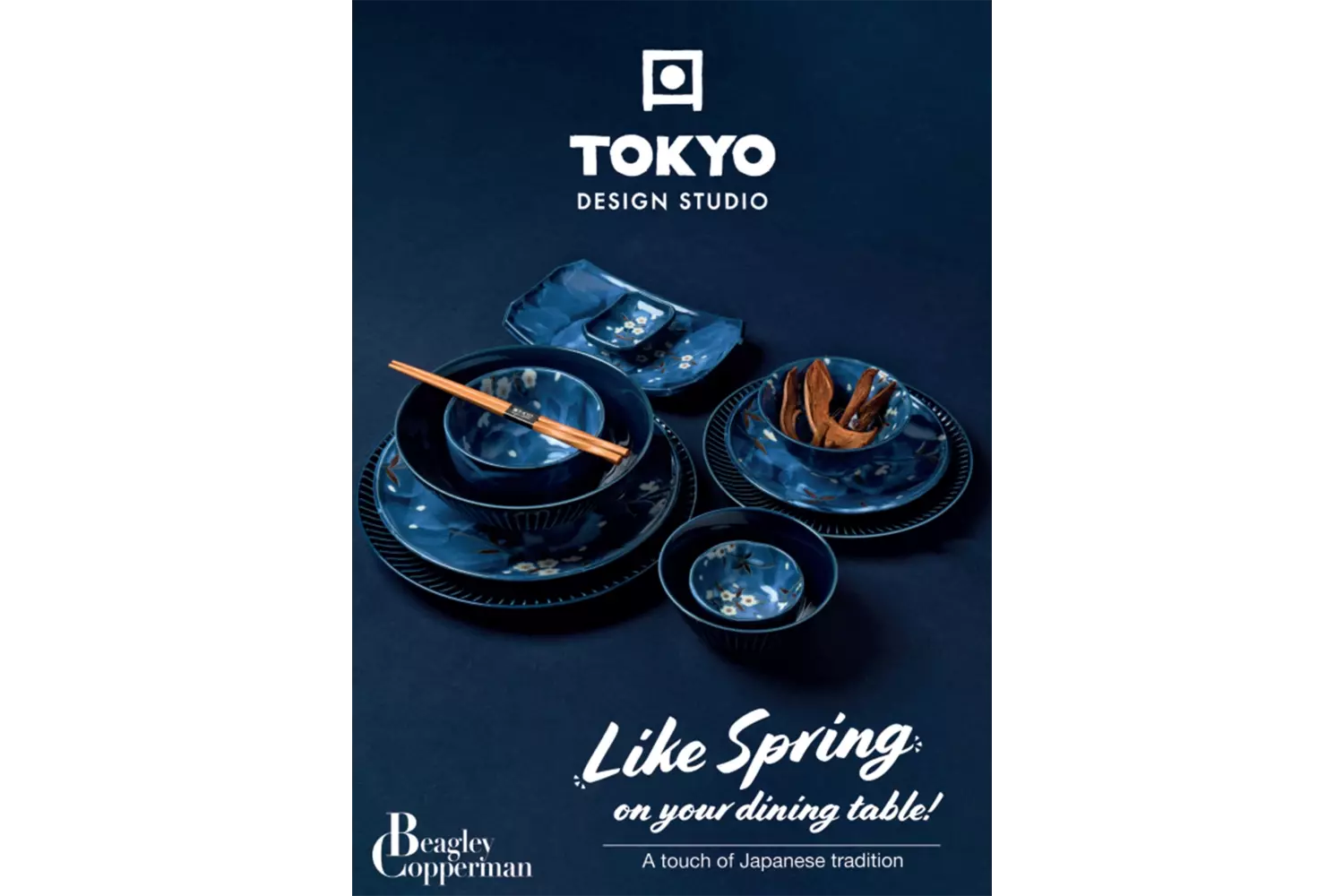 Poster - Tokyo Design Studio Blue Sakura