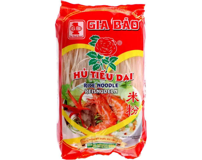 Gia Bao - Rice Noodle Hu Tieu Dai 2.5mm 500g
