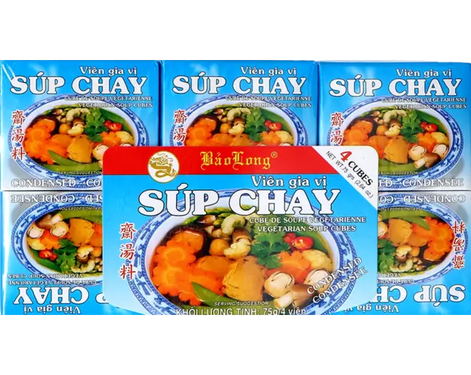Bao Long - Sup Chay Vegetarian Soup Seasoning Cubes 12x75g
