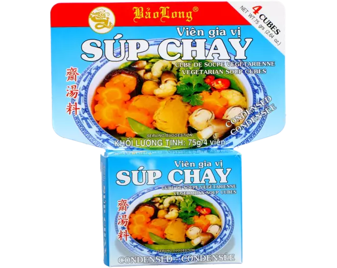 Bao Long - Sup Chay Vegetarian Soup Seasoning Cubes 12x75g