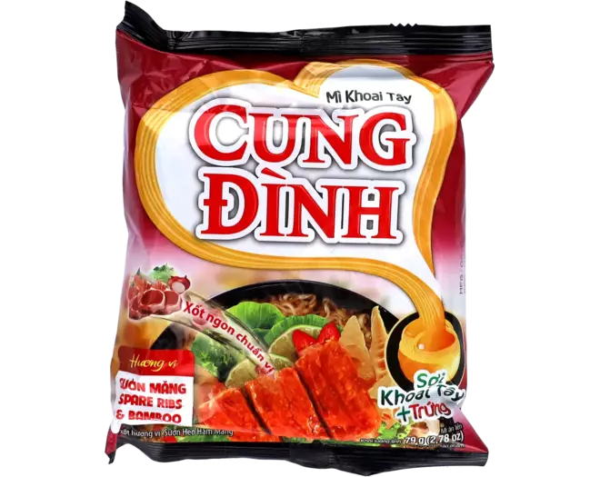 Cung Dình - Instant Noodles Sparerib Bamboo Shoots Cup 79g