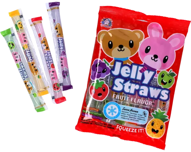 ABC - Bear and Bunny Jelly Straw Mix Bag 300g