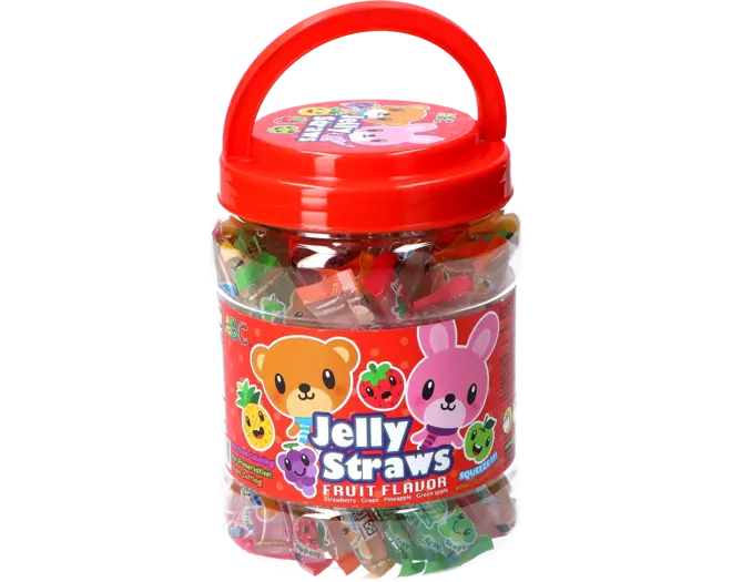 ABC - Bear and Bunny Jelly Straw Mix Jar 800g