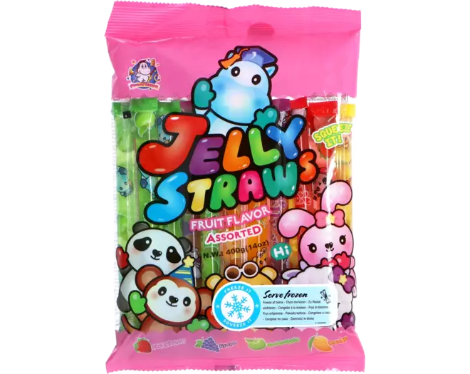 ABC - Animal Friends Jelly Straw Mix Bag 400g