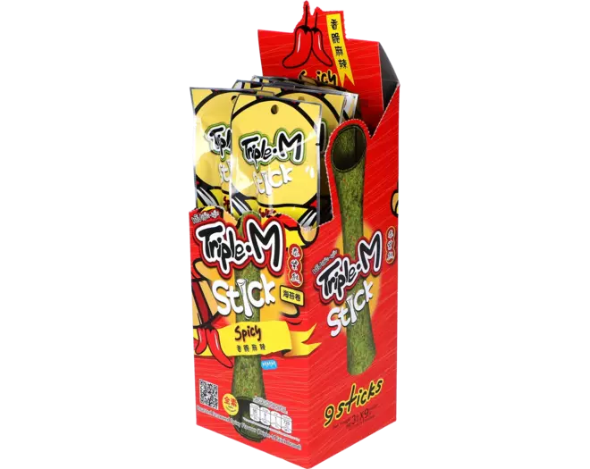 Triple-M - Roasted Seaweed Roll Stick Spicy 9x3g