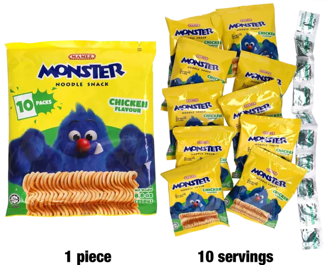 Mamee - Monster Noodle Snack Chicken Flavor 10x(10x25g)