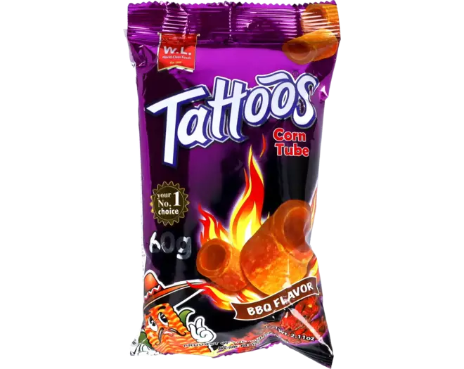 W.L. - Tattoos Corn Tube BBQ 60g