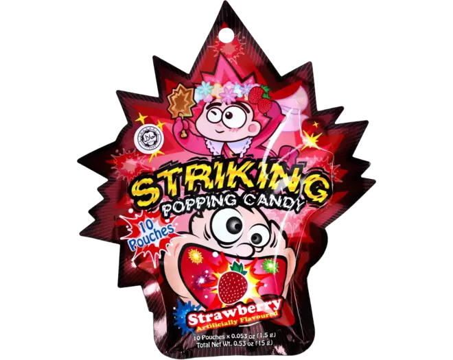 Striking - Popping Candy Strawberry Display 15g