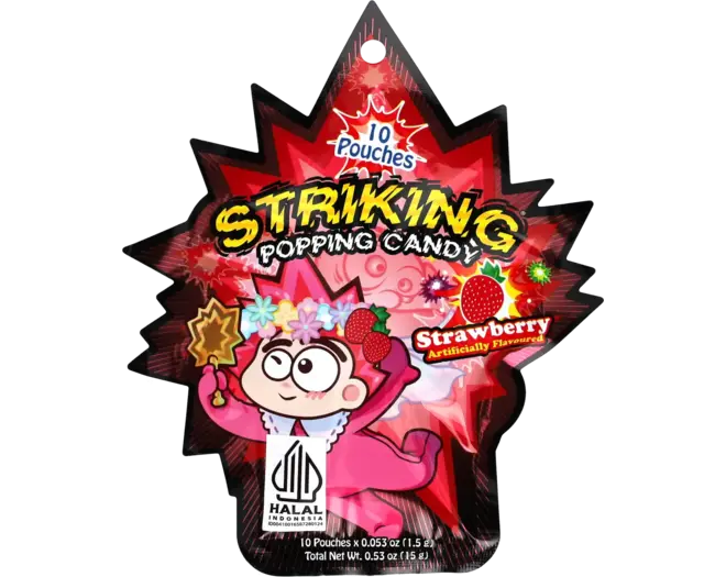 Striking - Popping Candy Strawberry Display 15g