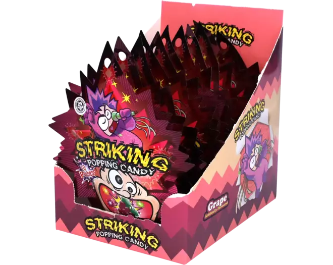 Striking - Popping Candy Grape Display 15g