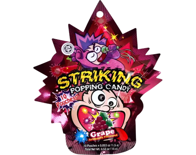 Striking - Popping Candy Grape Display 15g
