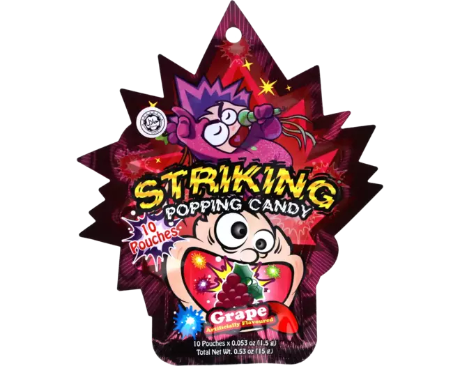 Striking - Popping Candy Grape Strip 15g