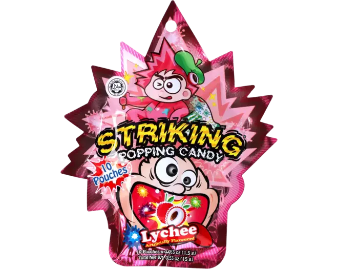 Striking - Popping Candy Lychee Display 15g