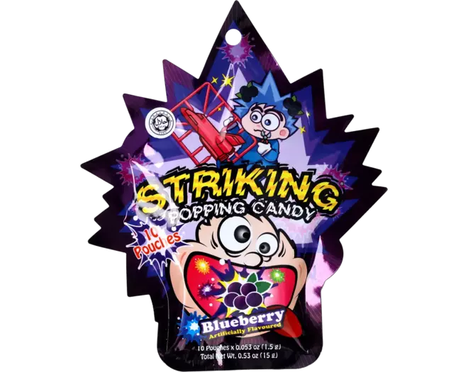Striking - Popping Candy Blueberry Display 15g