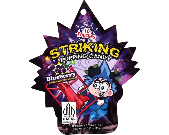 Striking - Popping Candy Blueberry Display 15g