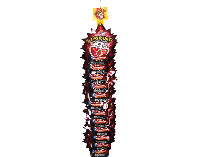 Striking - Popping Candy Strawberry Strip 30g
