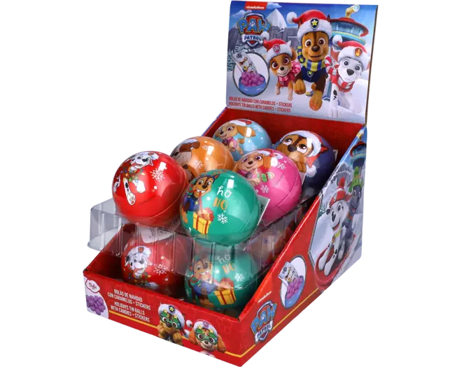 Dolci - Paw Patrol Metal Christmas Ball with Candy 12x5g