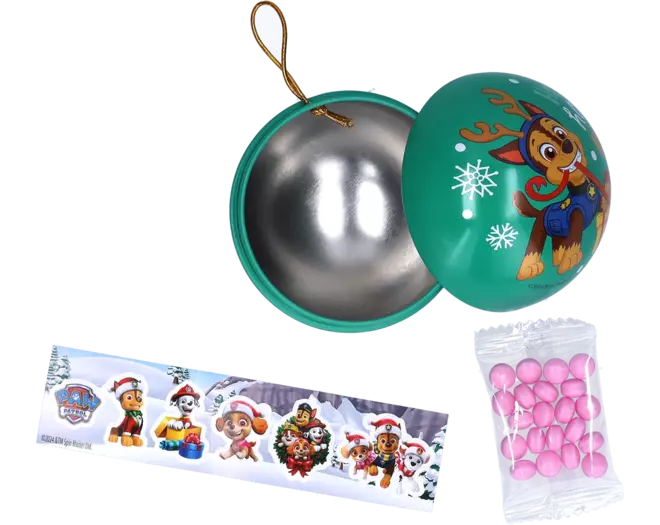 Dolci - Paw Patrol Metal Christmas Ball with Candy 12x5g