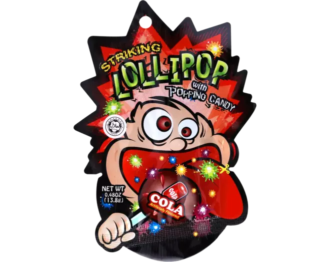Striking - Lollipop Popping Candy Cola Strip 13.8g