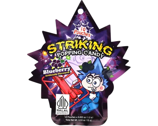 Striking - Popping Candy Blueberry Strip 15g