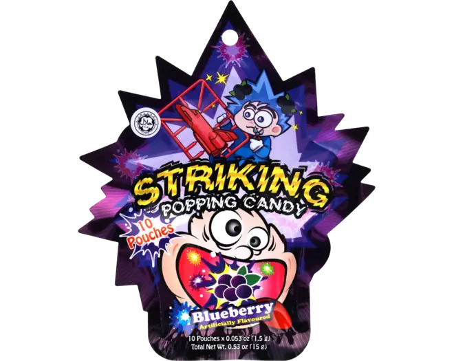 Striking - Popping Candy Blueberry Strip 15g