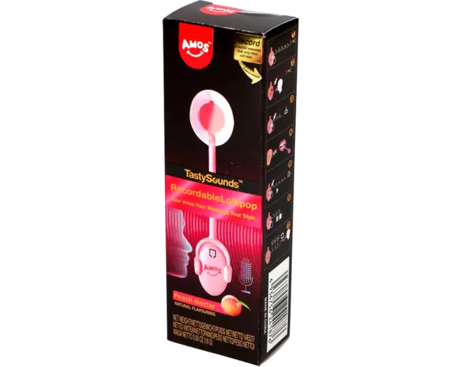 Tasty Sounds - Music Lollipop Peach Recordable 12x16g