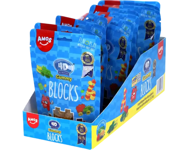 Amos - 4D Gummy Blocks Mixed Fruits 72g