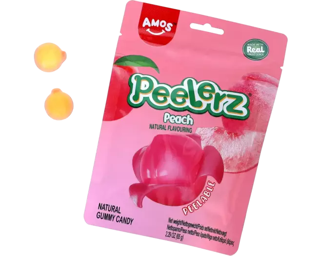 Amos - Peelerz Gummy Peach 65g