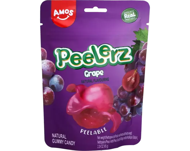 Amos - Peelerz Gummy Grape 65g