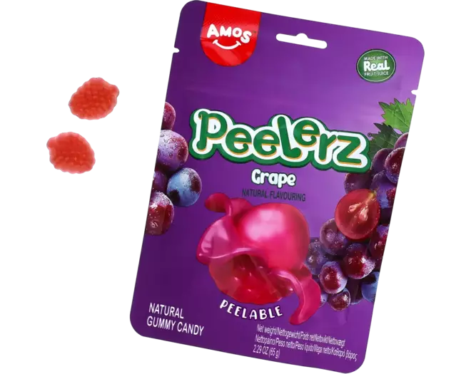 Amos - Peelerz Gummy Grape 65g